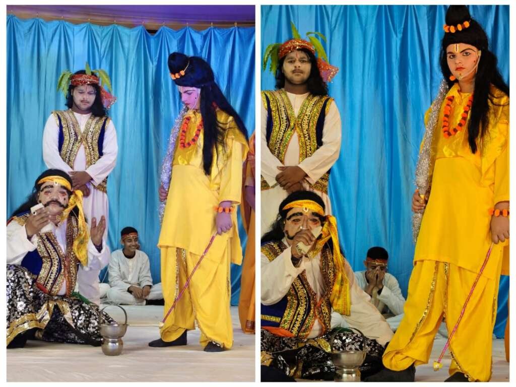 देवभूमि रामलीला समिति के तत्वाधान मे आयोजित रामलीला में राम-भरत मिलन की लीला का हुआ मंचन