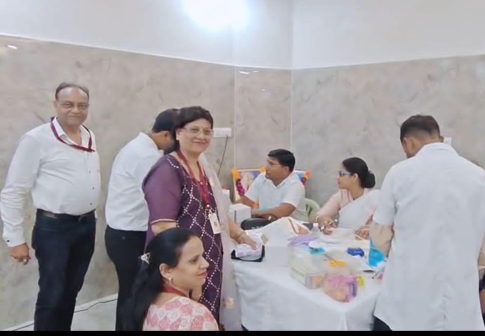 भारत विकास परिषद ने पंचमुखी धर्मशाला में रक्तदान एवं एनीमिया जांच शिविर का किया आयोजन