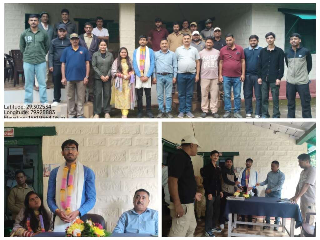 भिंगराड़ा वन क्षेत्र में वन दरोगा अभिषेक शर्मा को भावभीनी विदाई